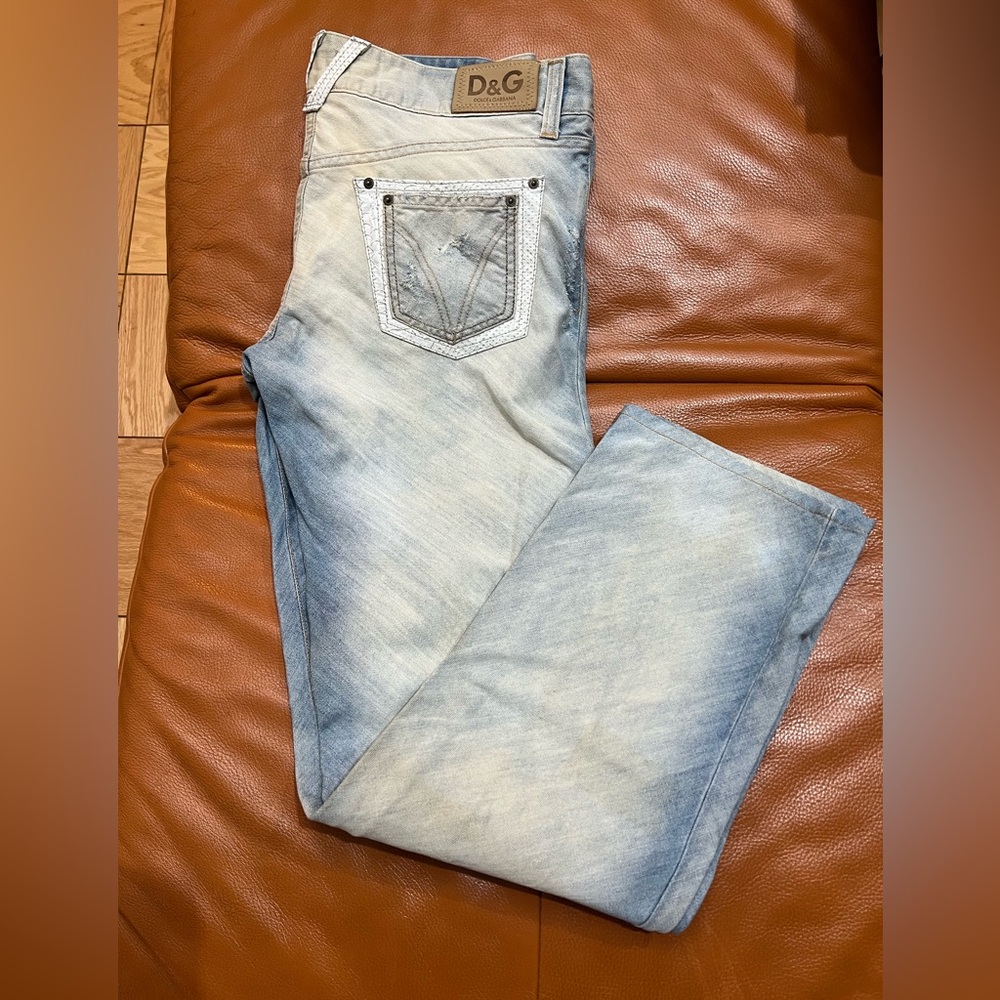 Dolce & Gabbana Men’s Jeans . Bias Cut Python Tream . Sz 52 38